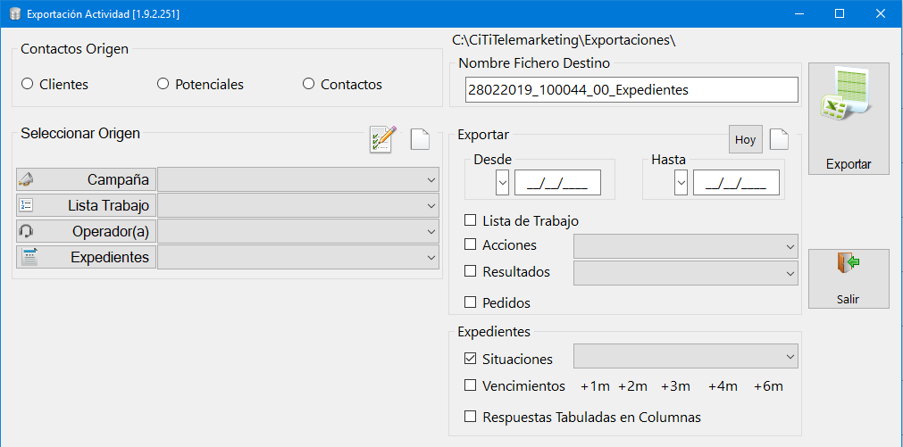 Opción situaciones