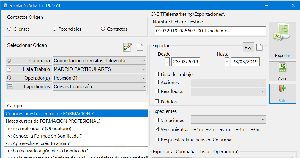 Abrir Excel vencimientos