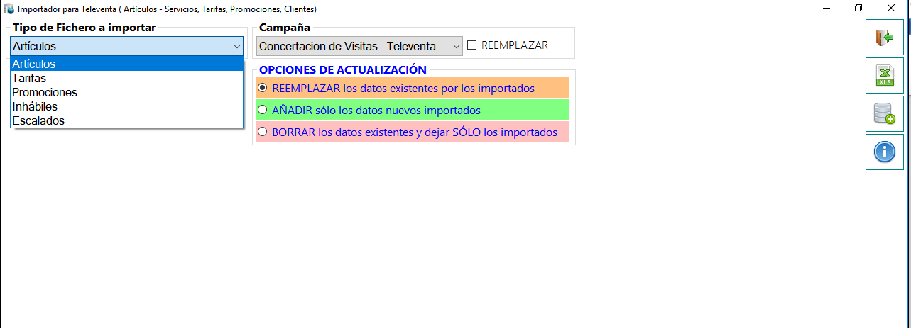 Importar a lista de trabajo